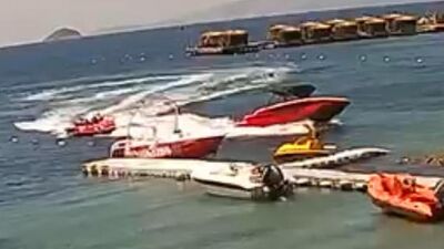 Bodrum'daki su sporları kazası kamerada