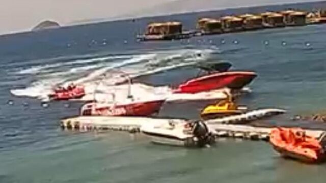 Bodrum'daki su sporları kazası kamerada