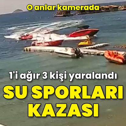 Bodrum'daki su sporları kazası kamerada
