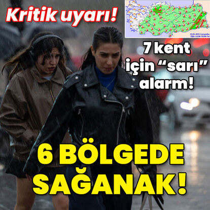 Kritik uyarı geldi! 7 kent için "sarı" alarm! 6 bölgede sağanak!