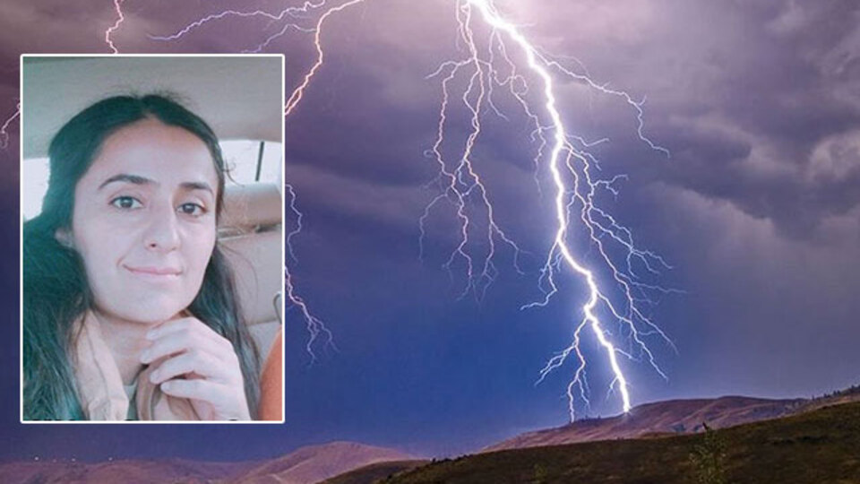 Telefonla konuşurken üzerine yıldırım düştü!