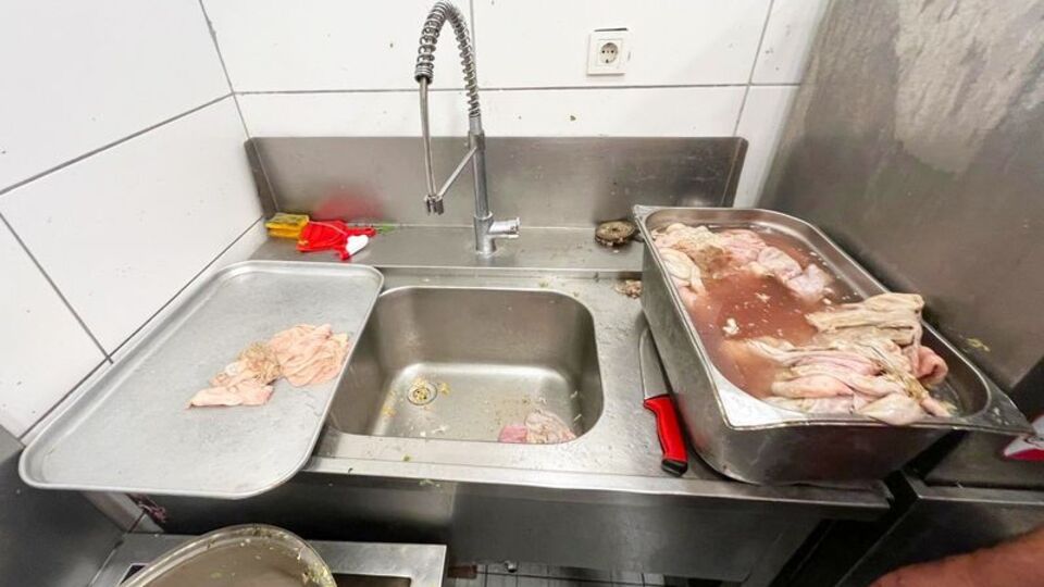 Mide bulandıran görüntüler! Bozulmuş meze, et...