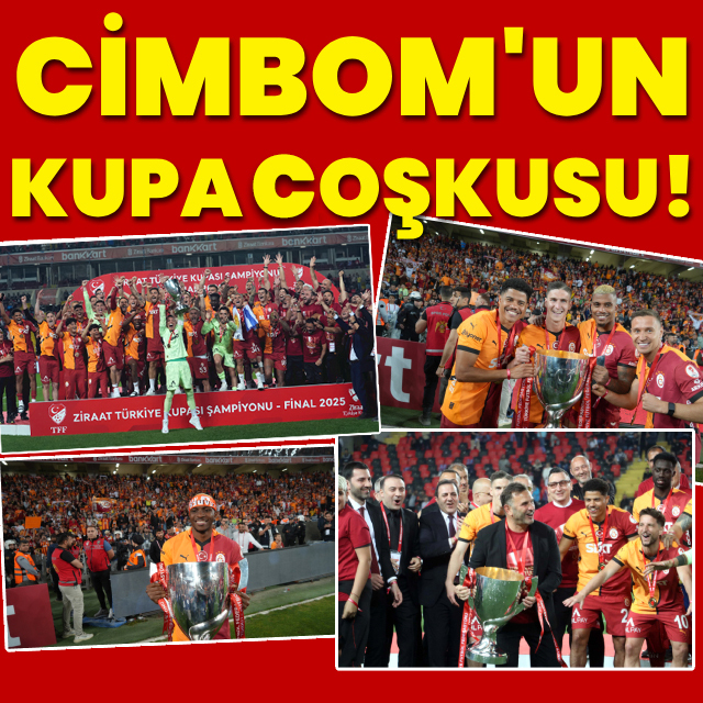 Şampiyon Galatasaray'ın kupa coşkusu!