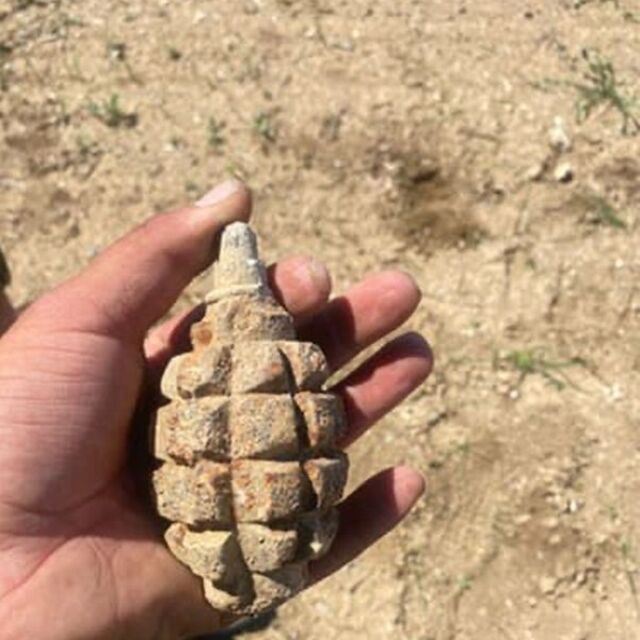 104 yıllık patlamamış el bombası bulundu