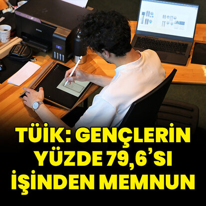 TÜİK: Gençlerin yüzde 79,6'sı işinden memnun