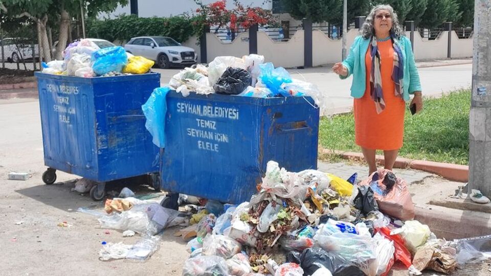 Seyhan'da mahallelinin çöp tepkisi