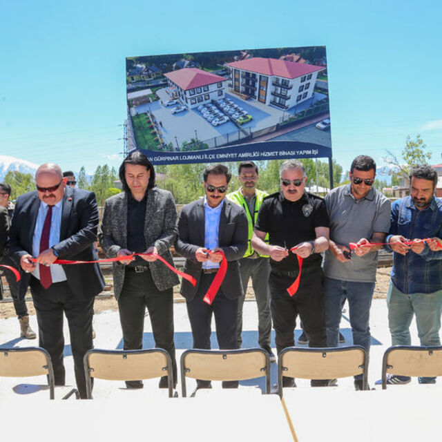Gürpınar'da emniyet binası ve lojman temeli