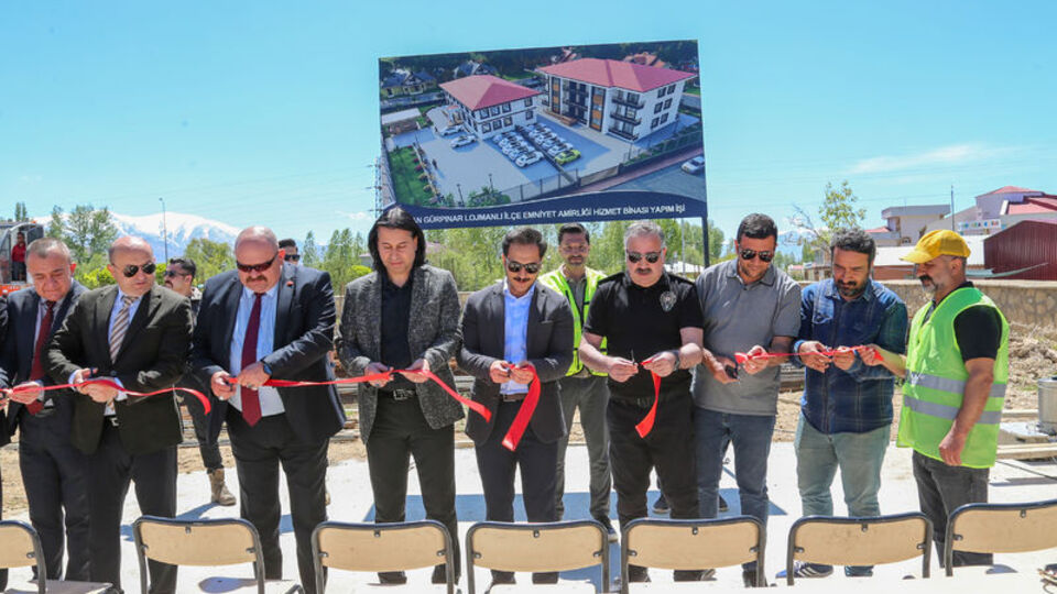 Gürpınar'da emniyet binası ve lojman temeli