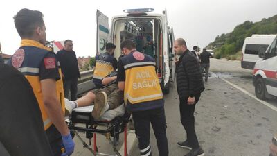 İşçi servisi kaza yaptı! 2'si ağır 12 yaralı!