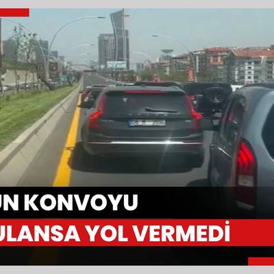 Düğün konvoyu ambulansa yol vermedi