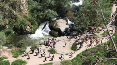 Fotoğraf çektirmek isteyen suya düştüler