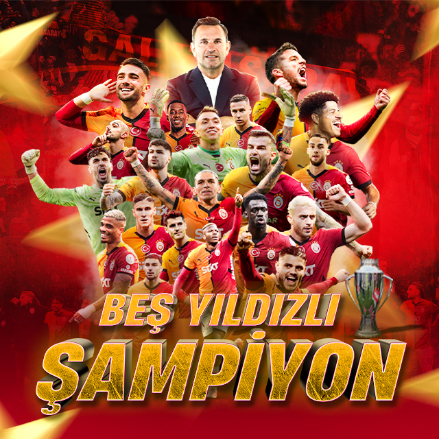 Beş yıldızlı şampiyon Galatasaray!
