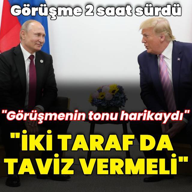 Vladimir Putin-Donald Trump görüşmesi sona erdi