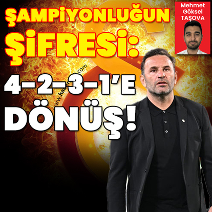 Şampiyonluğun şifresi: 4-2-3-1'e dönüş!