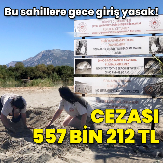 Bu sahillere gece giriş yasak! Cezası 557 bin 212 TL