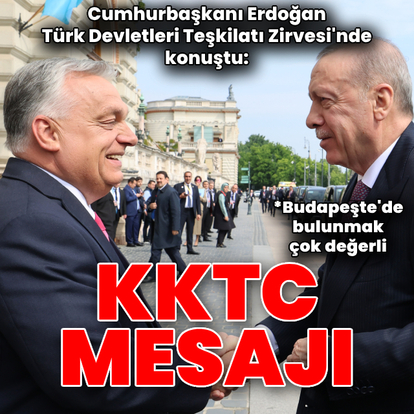 Cumhurbaşkanı Erdoğan'dan Budapeşte'de 'KKTC' açıklaması