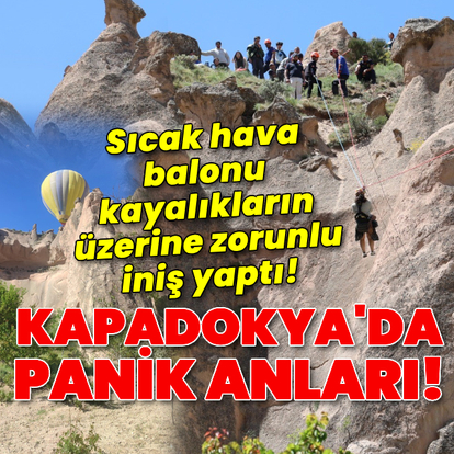 Sıcak hava balonu zorunlu iniş yaptı!