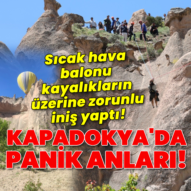 Sıcak hava balonu zorunlu iniş yaptı!