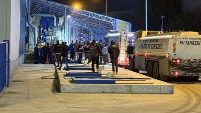 Otomotiv ürünleri fabrikasında yangın