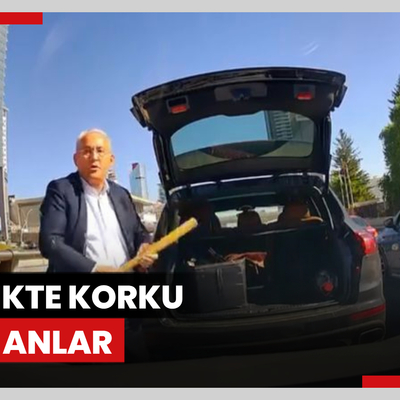 Trafikte tartıştığı sürücünün üzerine beyzbol sopasıyla yürüdü; o anlar kamerada