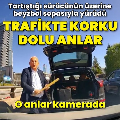 Trafikte korku dolu anlar