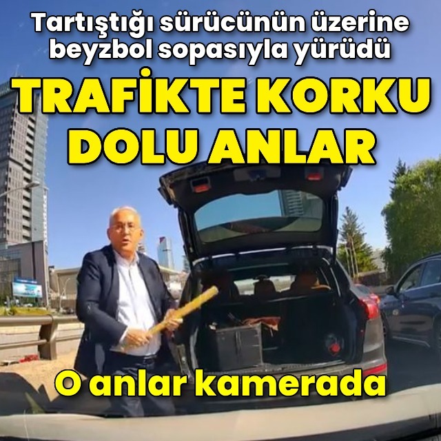 Trafikte korku dolu anlar