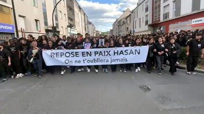 Fransa'da öldürülen Türk genci için yürüdüler