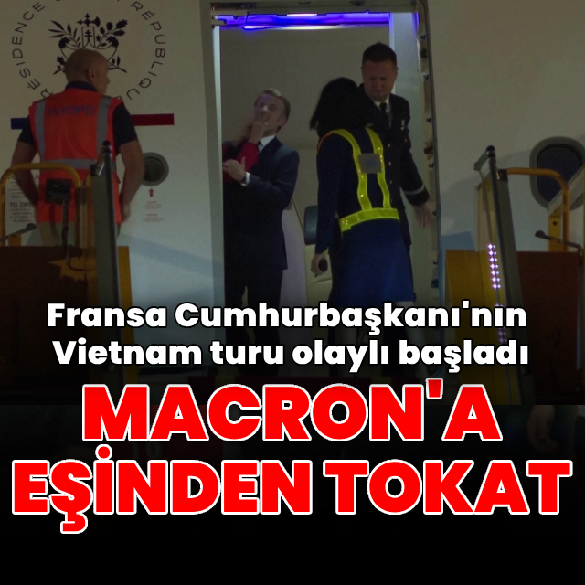 Fransız first lady'den kocası Macron'a tokat