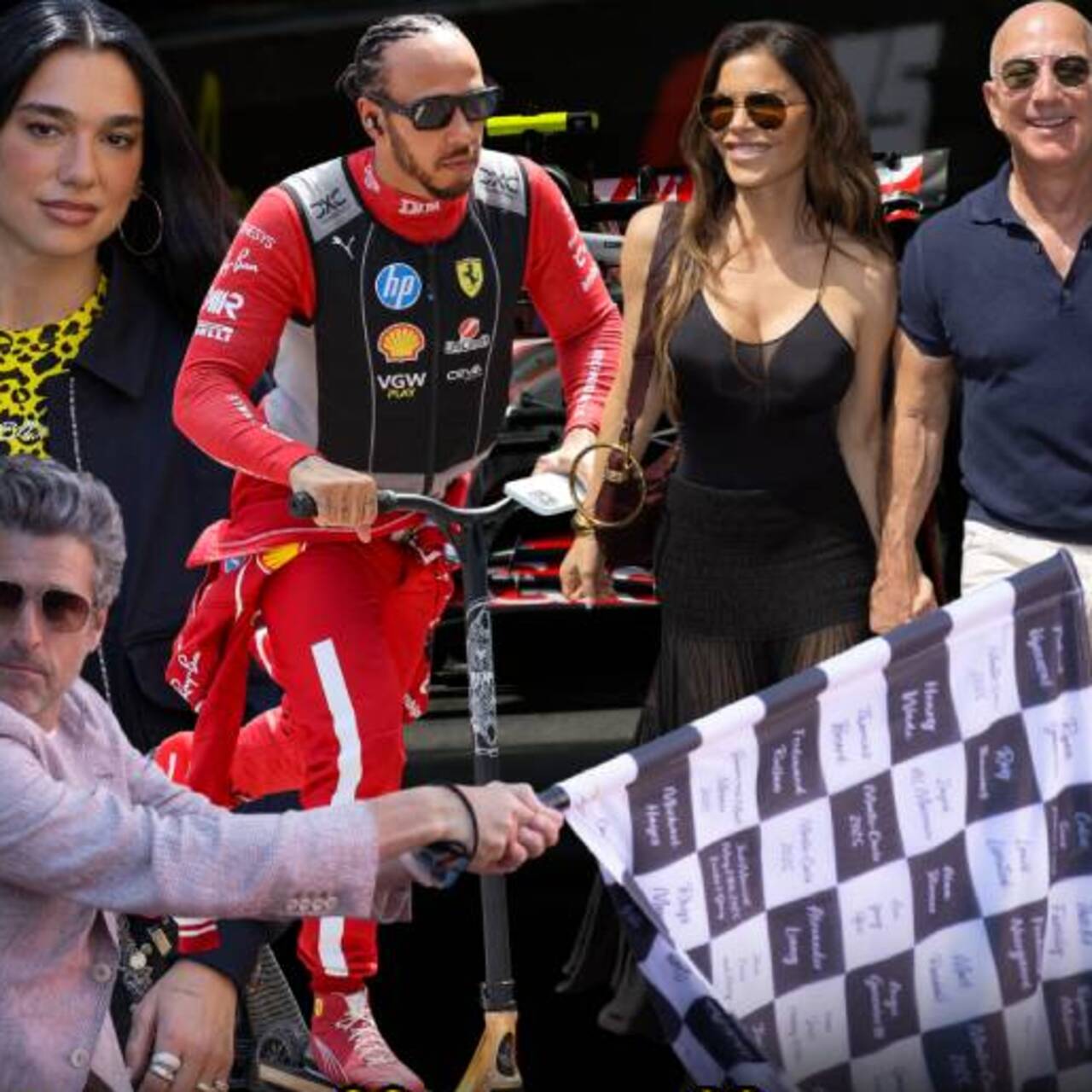 Formula 1 yarışında ünlüler geçidi