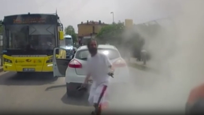 Bıçaklı maganda yakalandı!