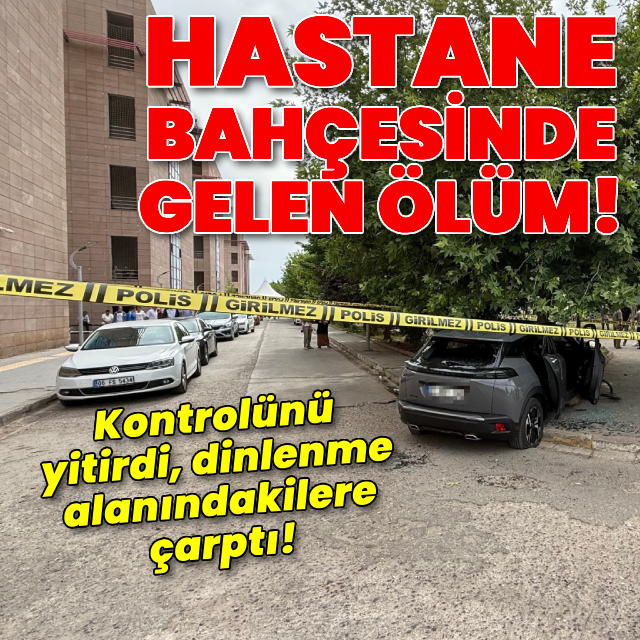 Hastane bahçesindeki dinlenme alanına daldı!