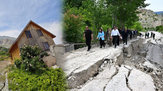 Erzurum'da hasarlı 38 ev tahliye edildi