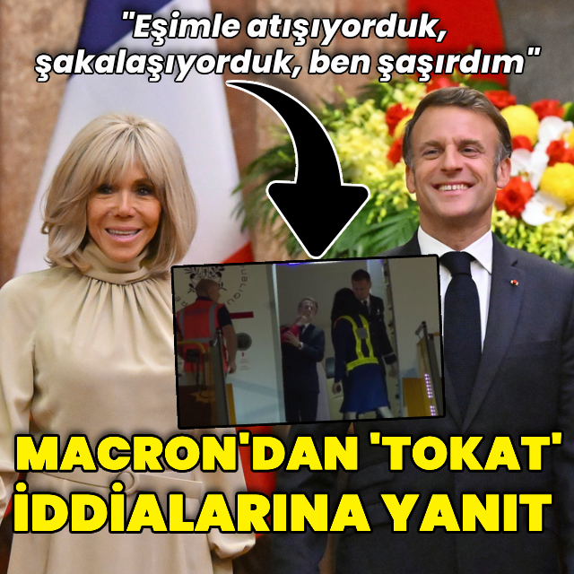 Macron'dan 'tokat' görüntülerine yanıt