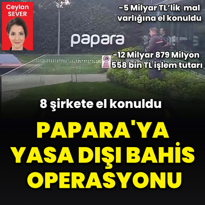 Papara'ya yasa dışı bahis operasyonu