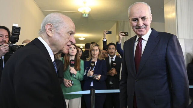 Kurtulmuş'tan Bahçeli'ye TBMM'de ziyaret