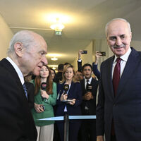 Numan Kurtulmuş’tan Devlet Bahçeli’ye TBMM’de ziyaret