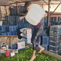 Sosyal medyada tepki çekmişti! Ayaklarıyla salata yıkamıştı!
