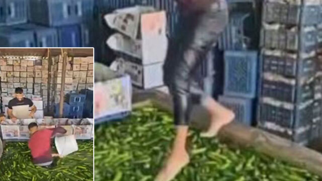 Sosyal medyada tepki çekmişti! Ayaklarıyla salata yıkamıştı!