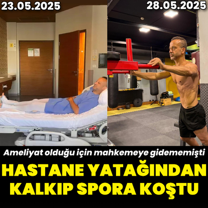 Hastane yatağından kalkıp spora koştu