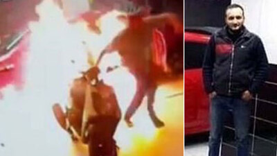 Oto yıkamacı alevlerin arasında kaldı! Kahreden haber!