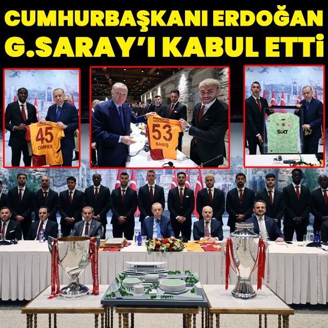Cumhurbaşkanı Erdoğan Galatasaray'ı kabul etti