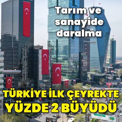 İlk çeyrek büyüme verileri açıklandı