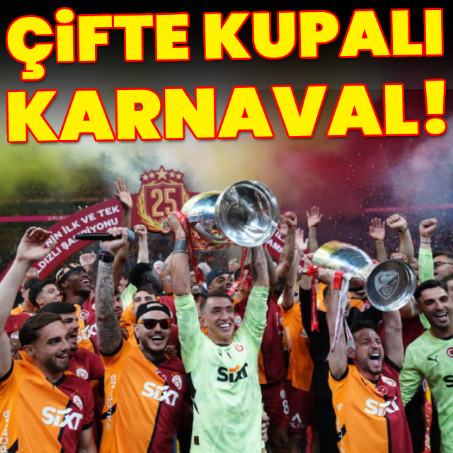 Galatasaray, şampiyonluk kupasını evinde kaldırdı