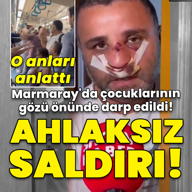Çocuklarının gözü önünde darbedildi