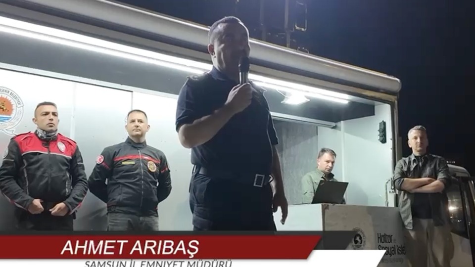 Samsun'da motosikletlilere kask uyarısı