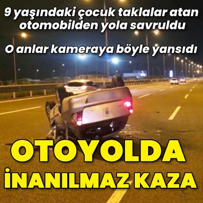 Otoyolda inanılmaz kaza
