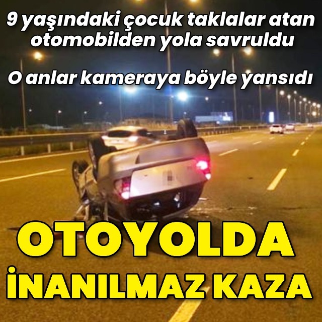 Otoyolda inanılmaz kaza
