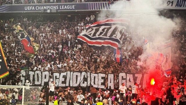 PSG taraftarlarından Gazze mesajı