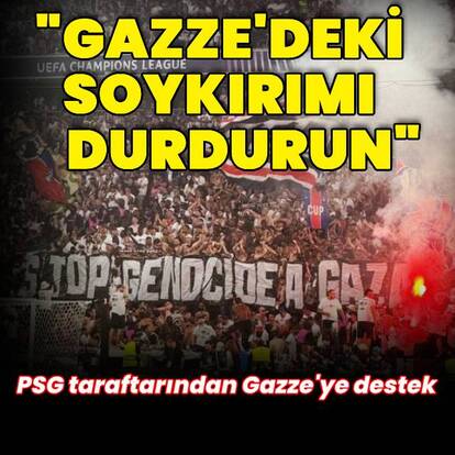 PSG taraftarlarından Gazze mesajı