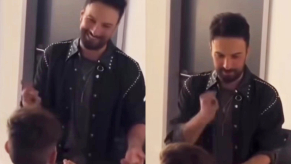 Hayranıyla oyun oynadı